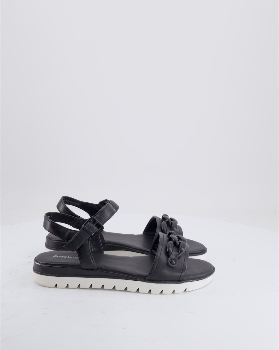 Graceland Sandals Polyurethane Black Eu 39