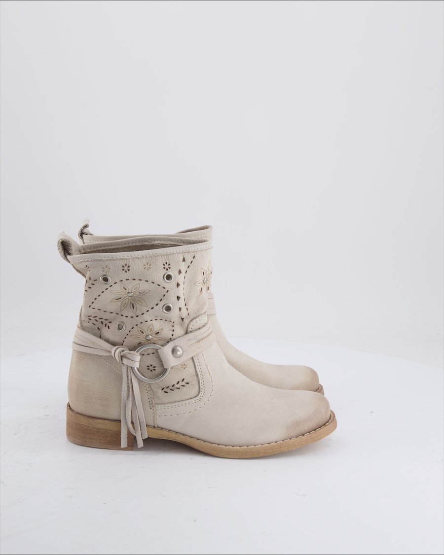 Cafe Noir Ankle Boots Leather Beige Eu 36