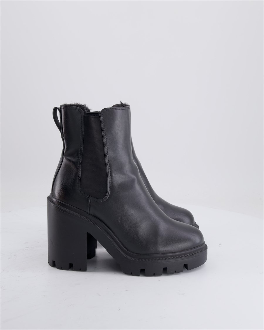 H&M Ankle Boots Leather Black Eu 38