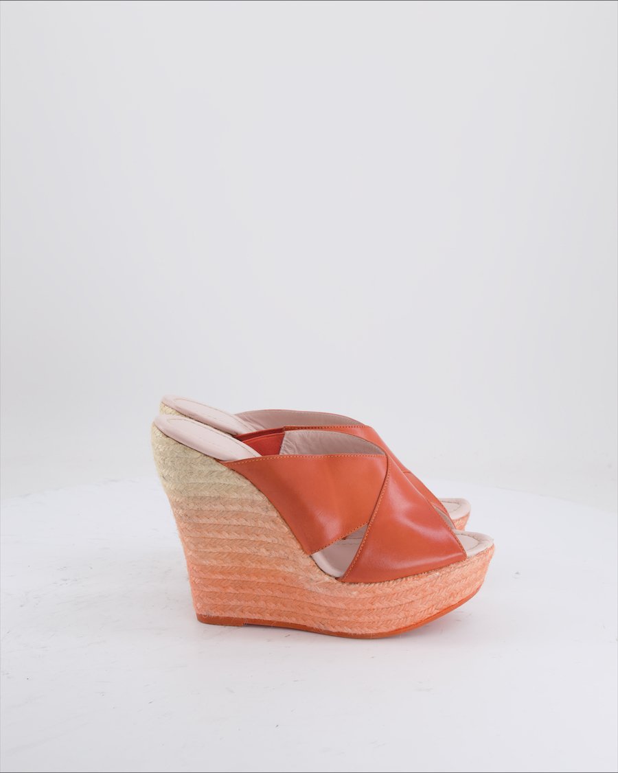 Ras Espadrilles Leather Orange Eu 38