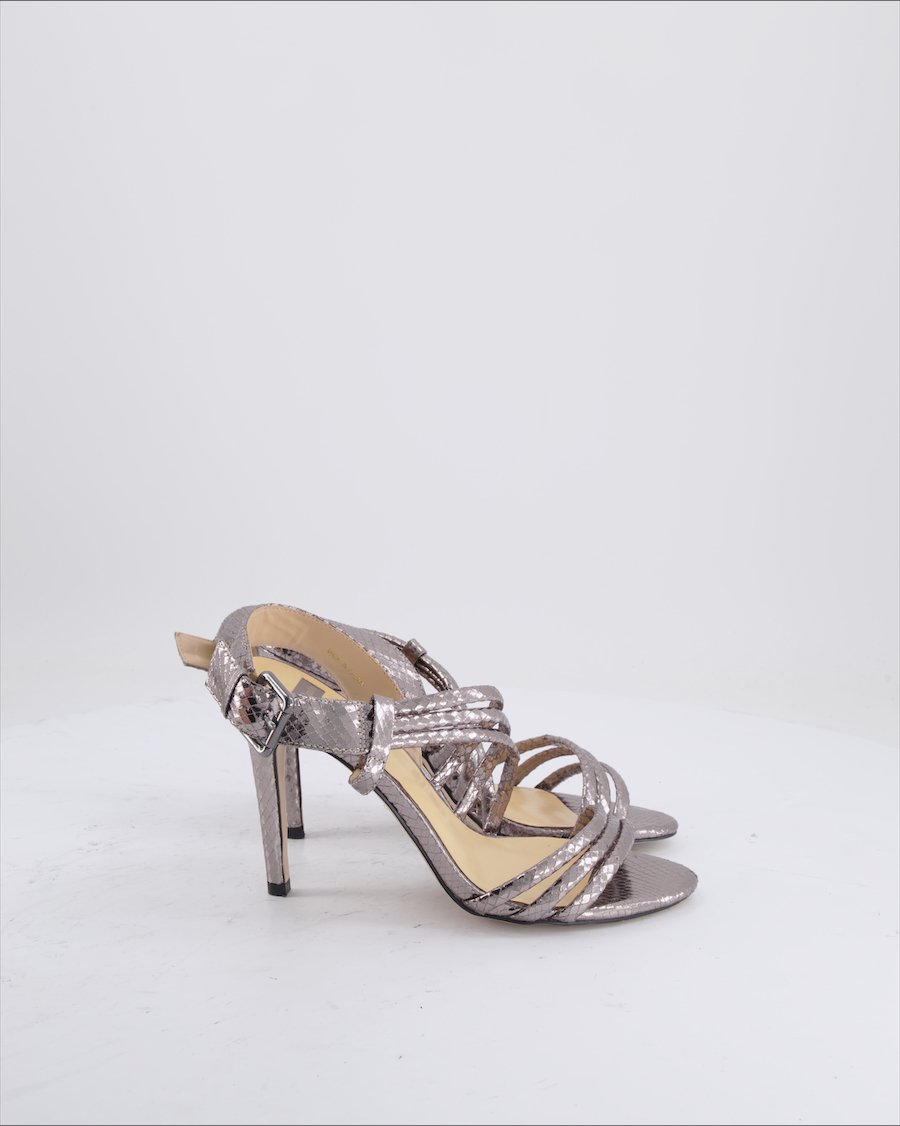 Bata Heels Leather Silver