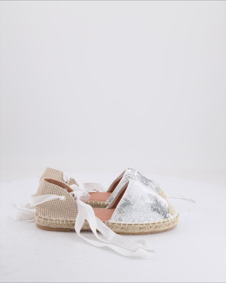 Cafe Noir Espadrilles Cloth White EU 37