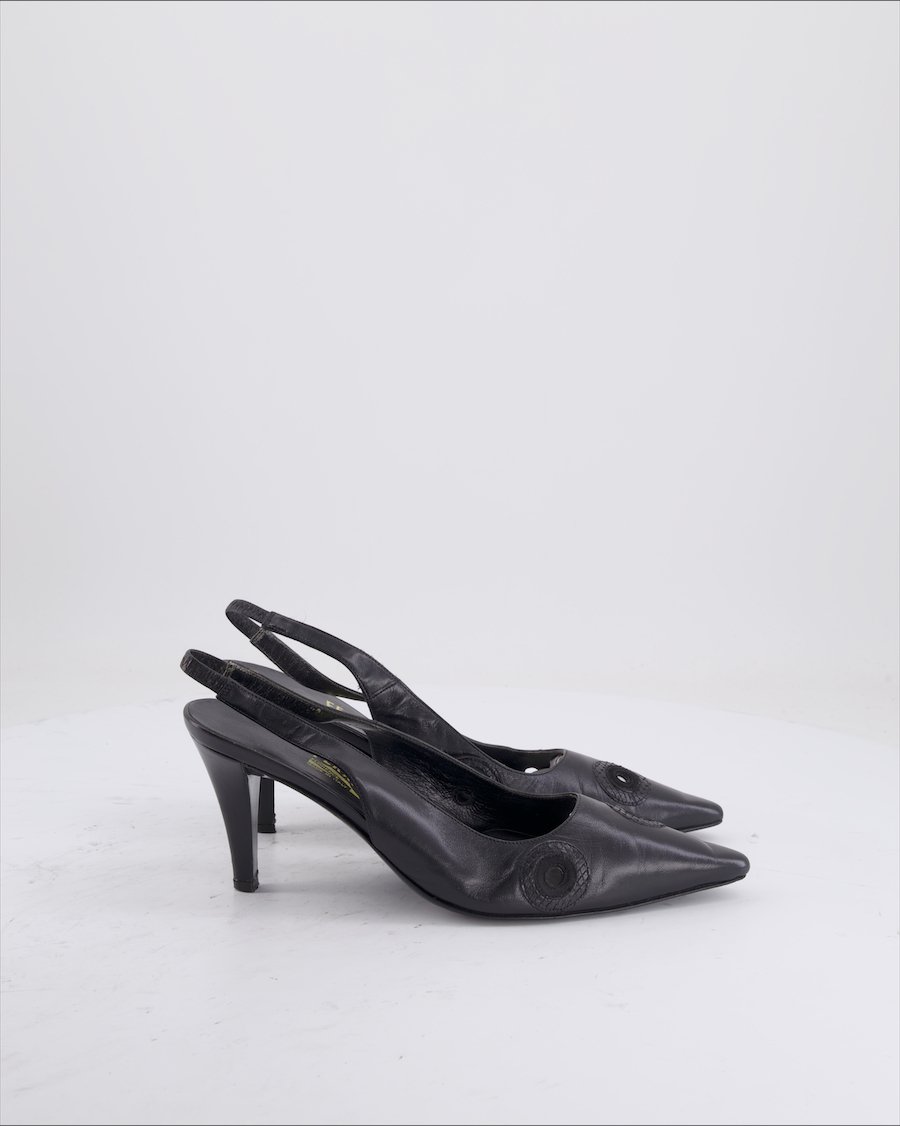 Salvatore Ferragamo Heels Leather Black EU 38.5