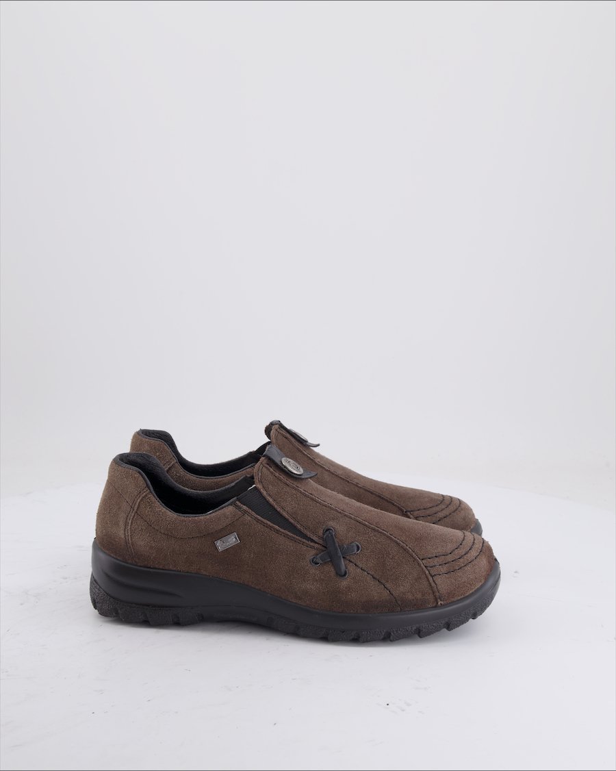 Rieker Flats Suede Brown Eu 39