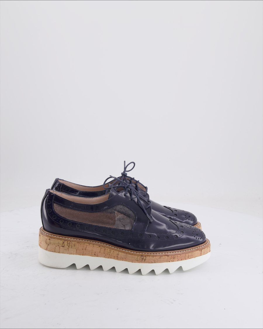 Pertini Lace ups Leather Navy EU 37