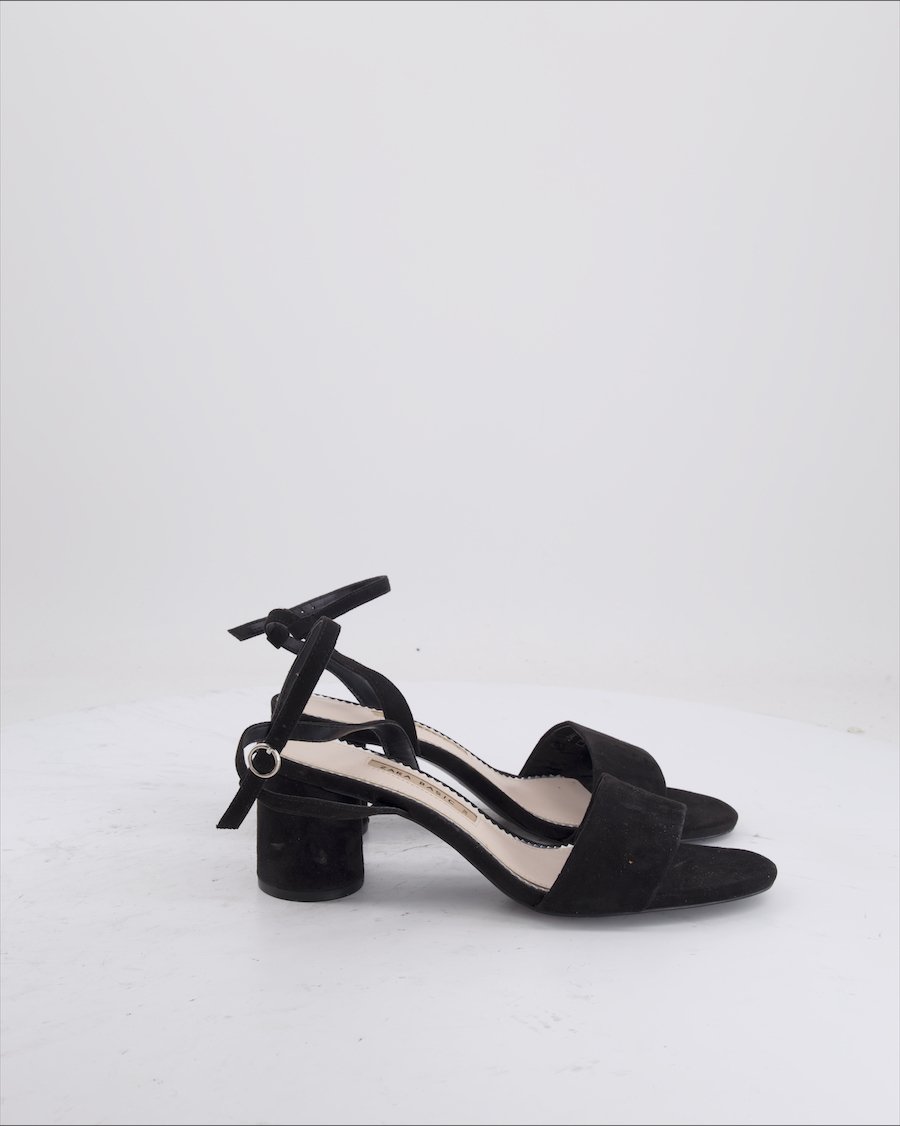 Zara Heels Suede Black Eu 38