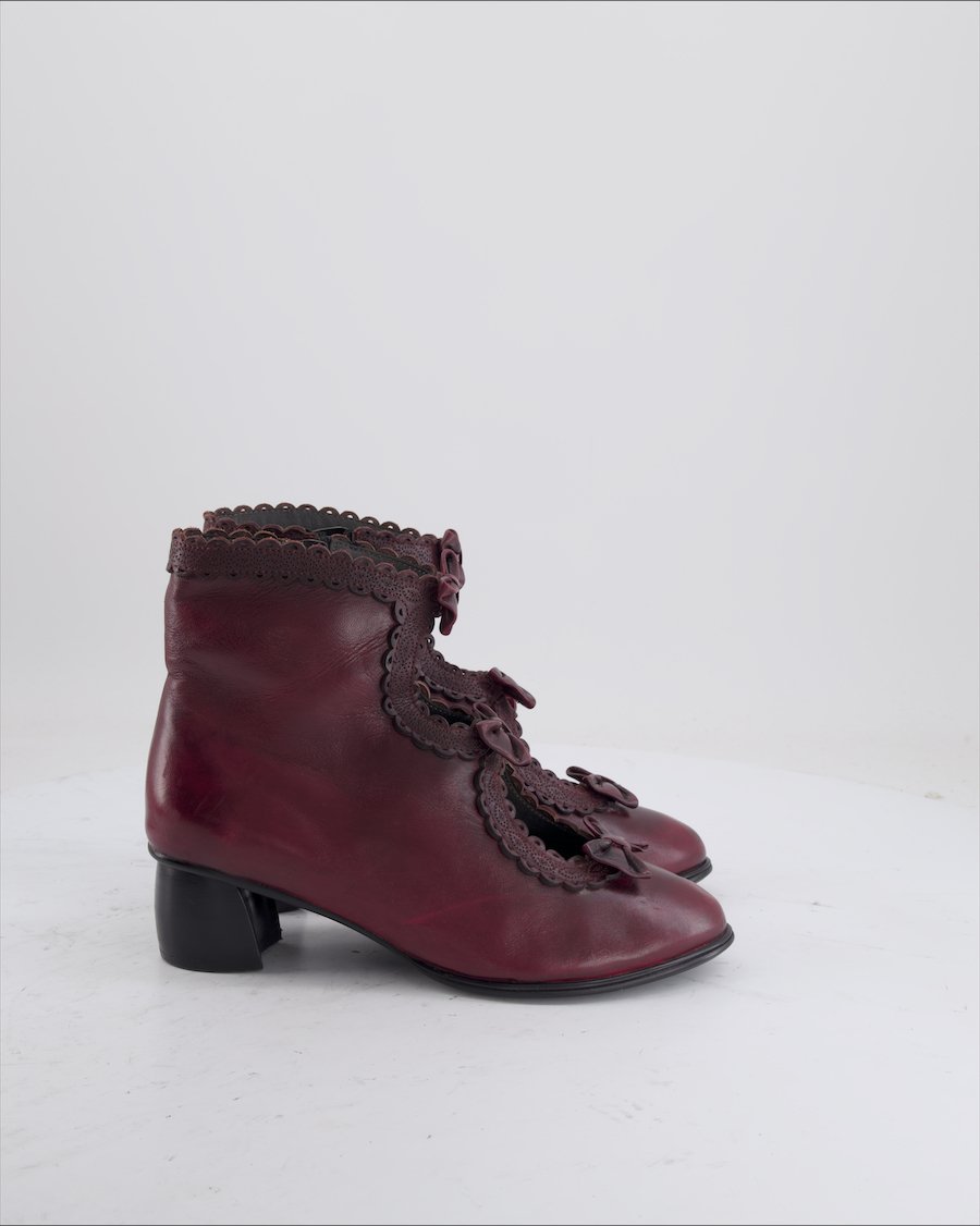 Everybody Ankle Boots Leather Burgundy Eu 38
