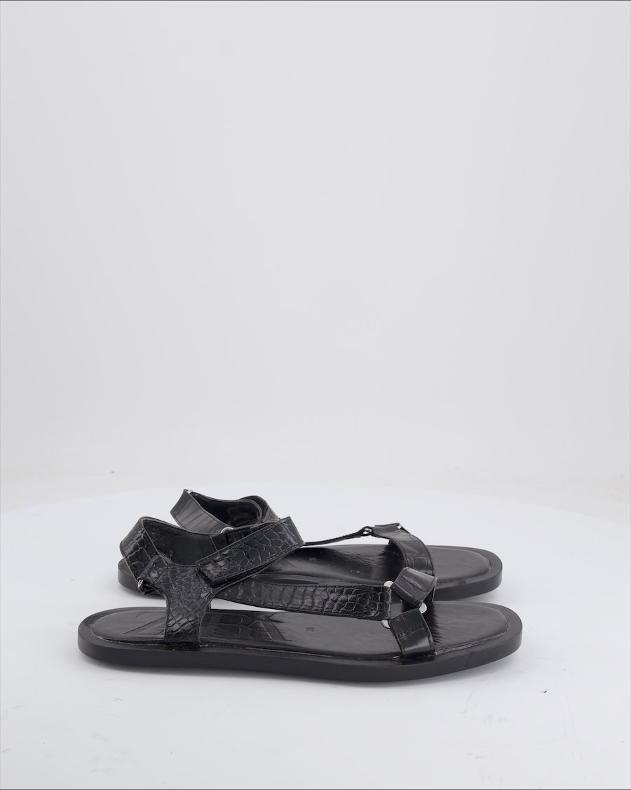 Zara Sandals Leather Black Eu 38