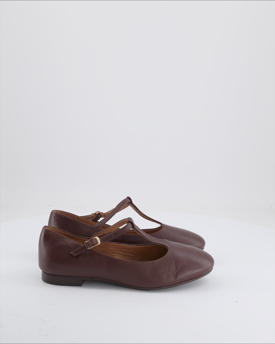 Miummash Ballet Flats Leather Brown Eu 36