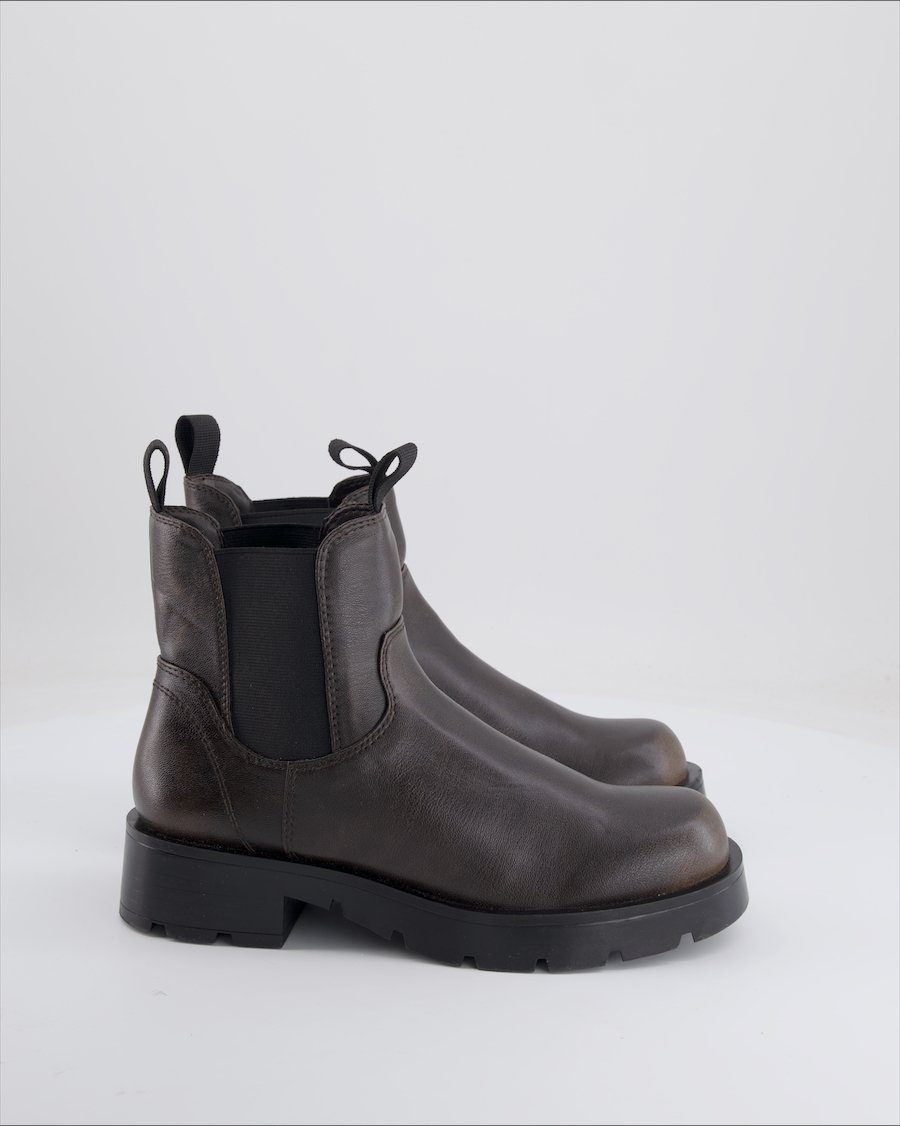 Zara Ankle Boots Leather Brown Eu 37