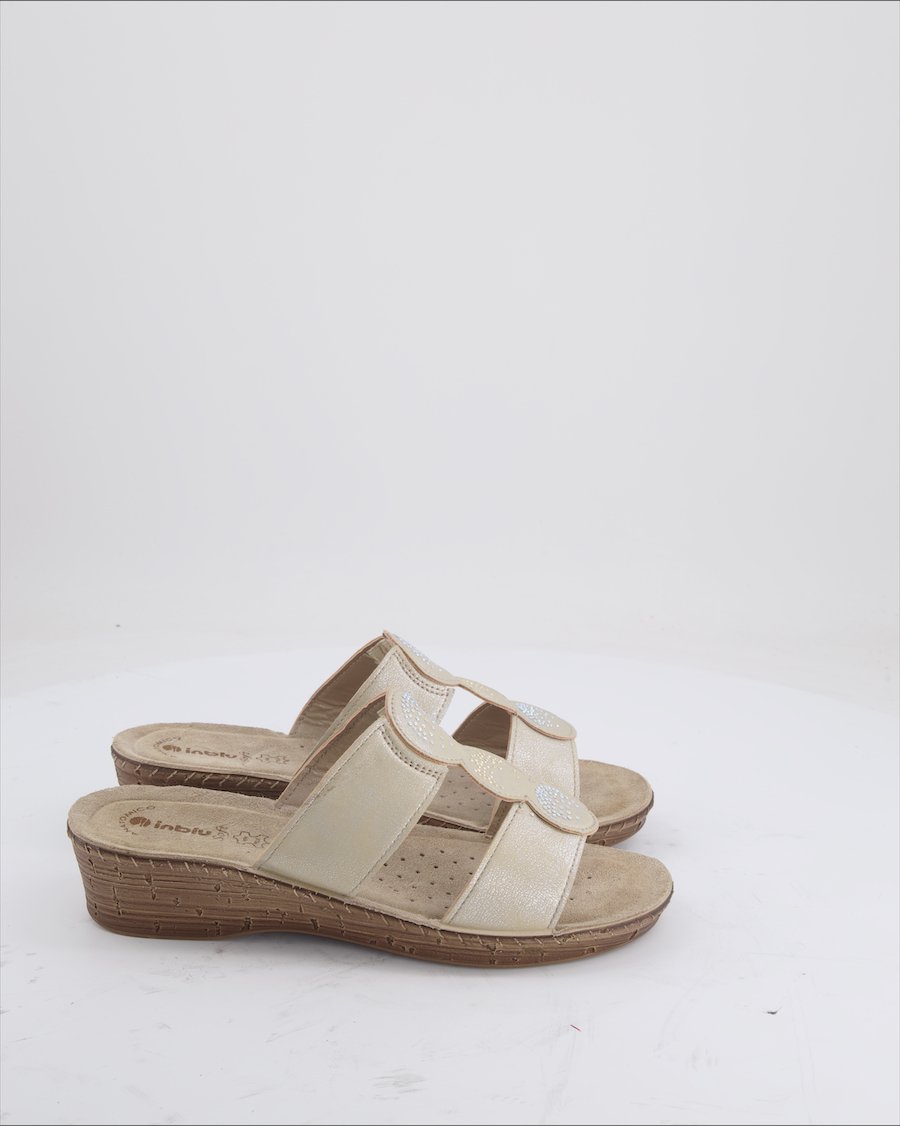 Inblu Sandals Leather Beige Eu 40