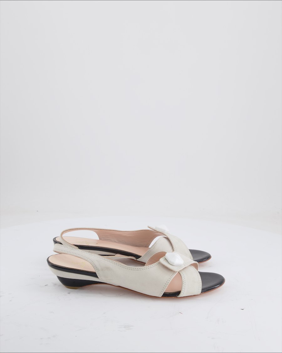 Unbranded Flats Leather Beige Eu 38