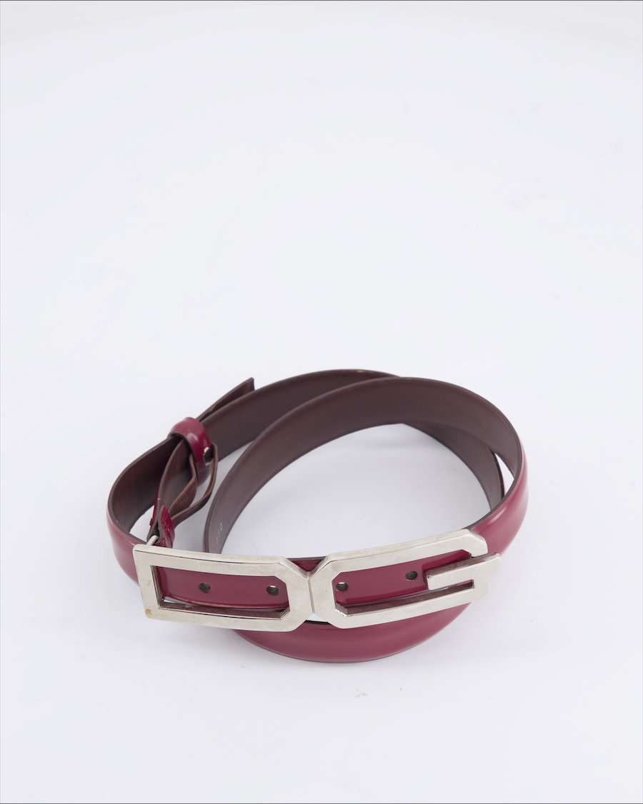 Dolce & Gabbana Belt Leather Burgundy