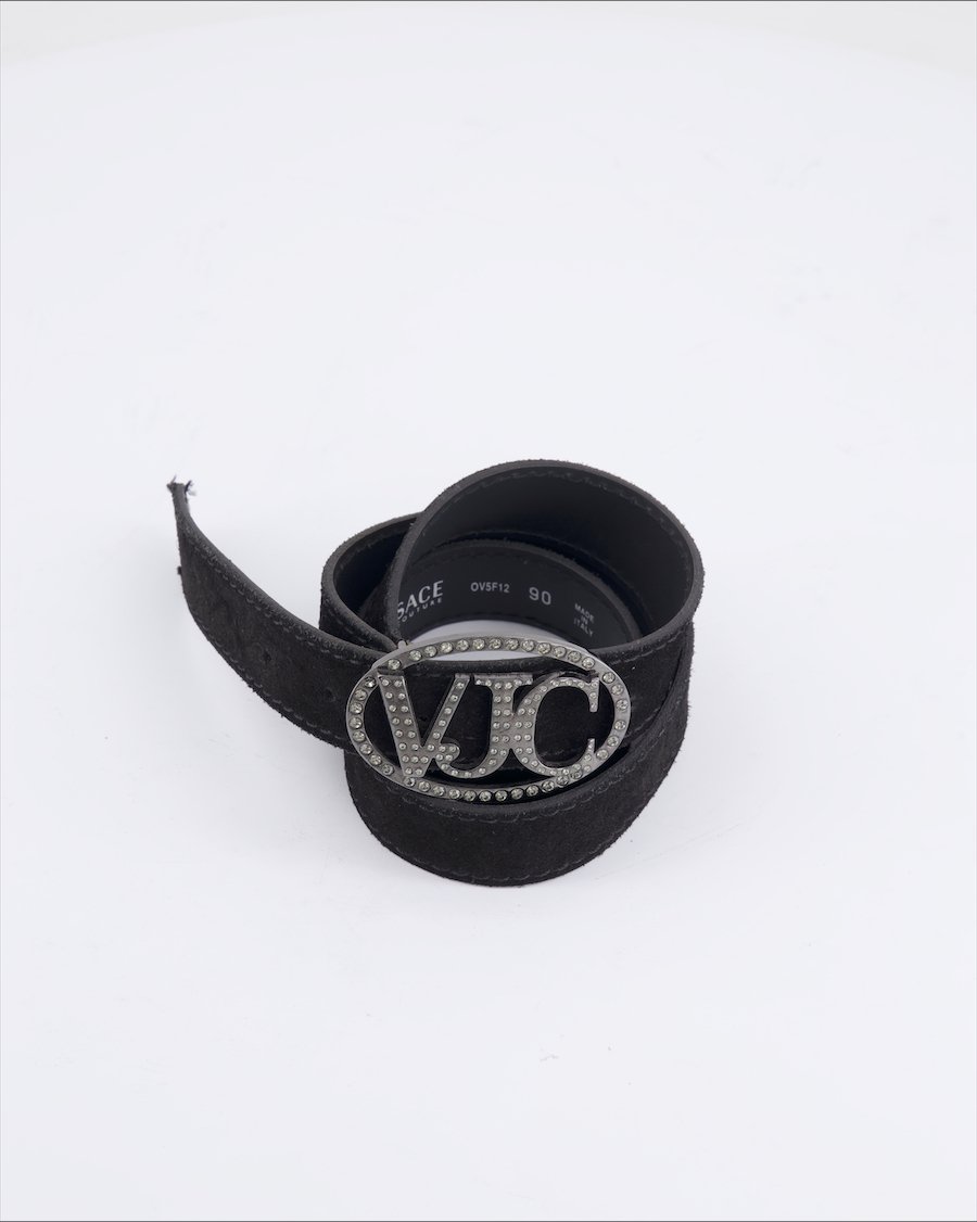 Versace Jeanc Couture Belt Suede Black