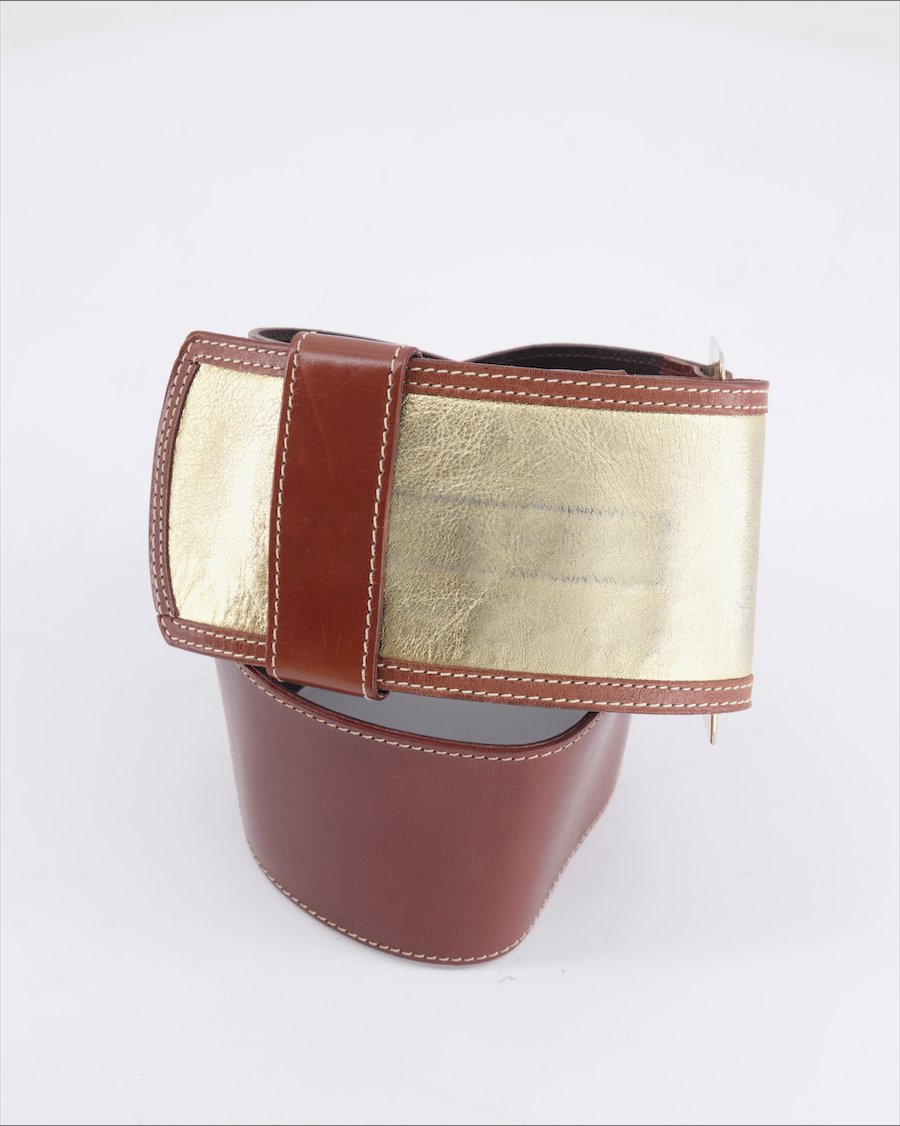 Max Mara Belt Leather Brown