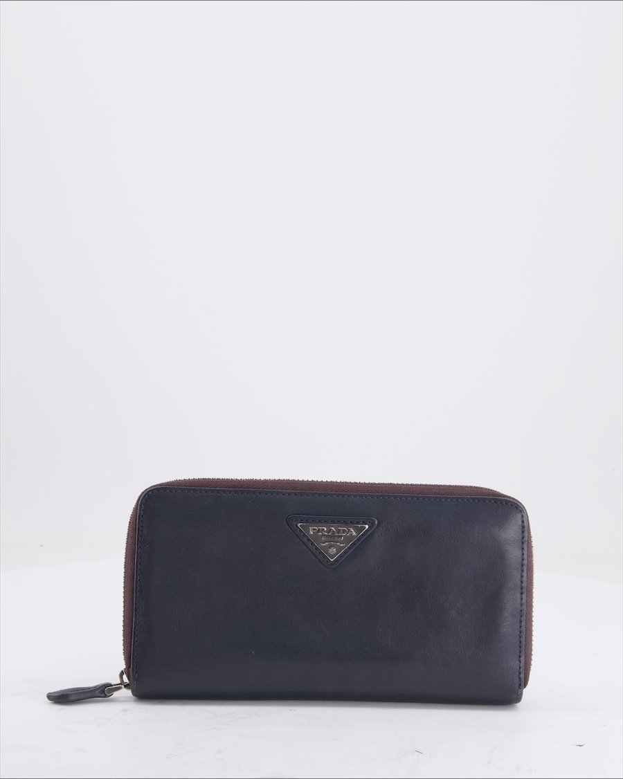 Prada Wallet Leather Blue
