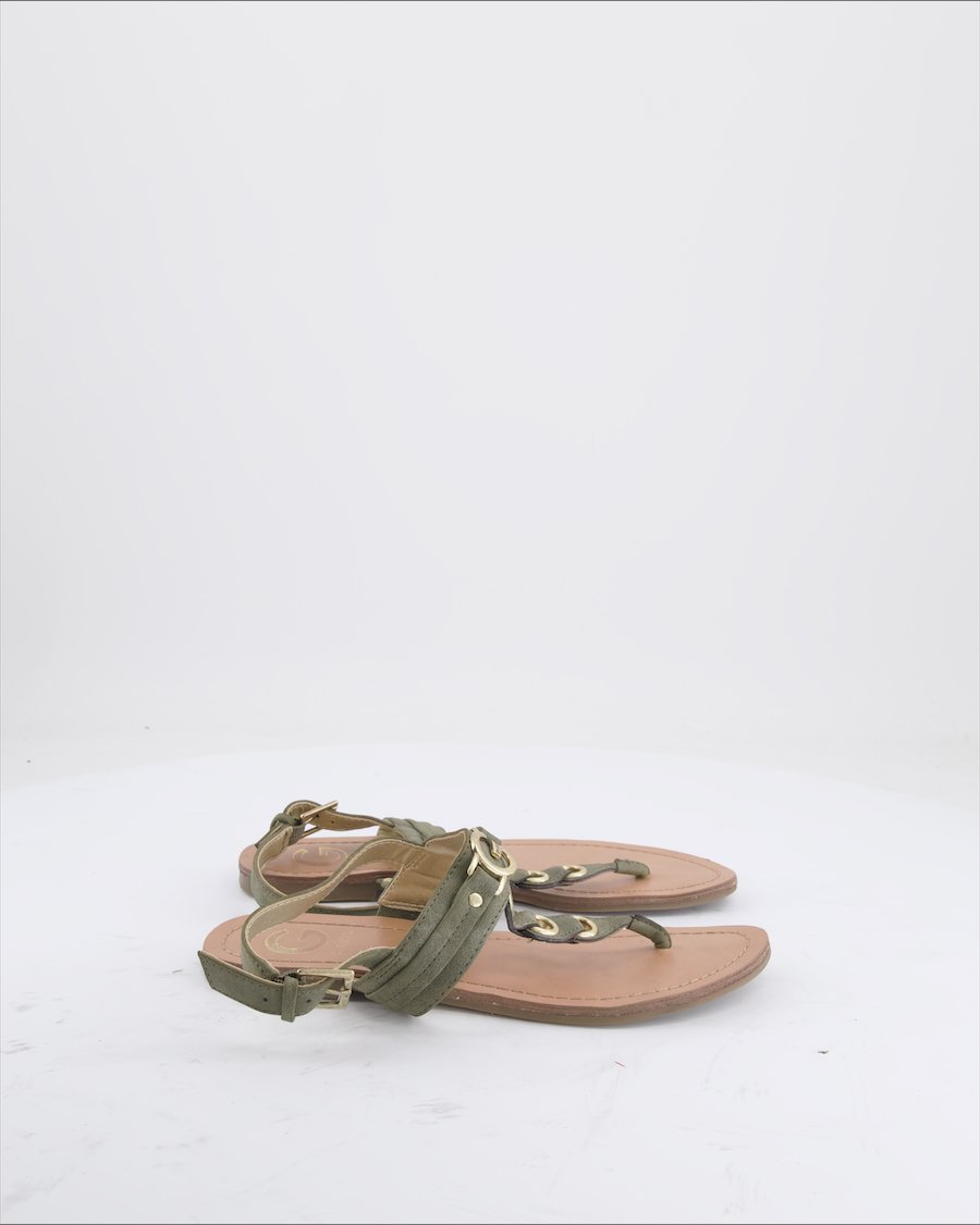 Guess Sandals Leather Green Eu 36