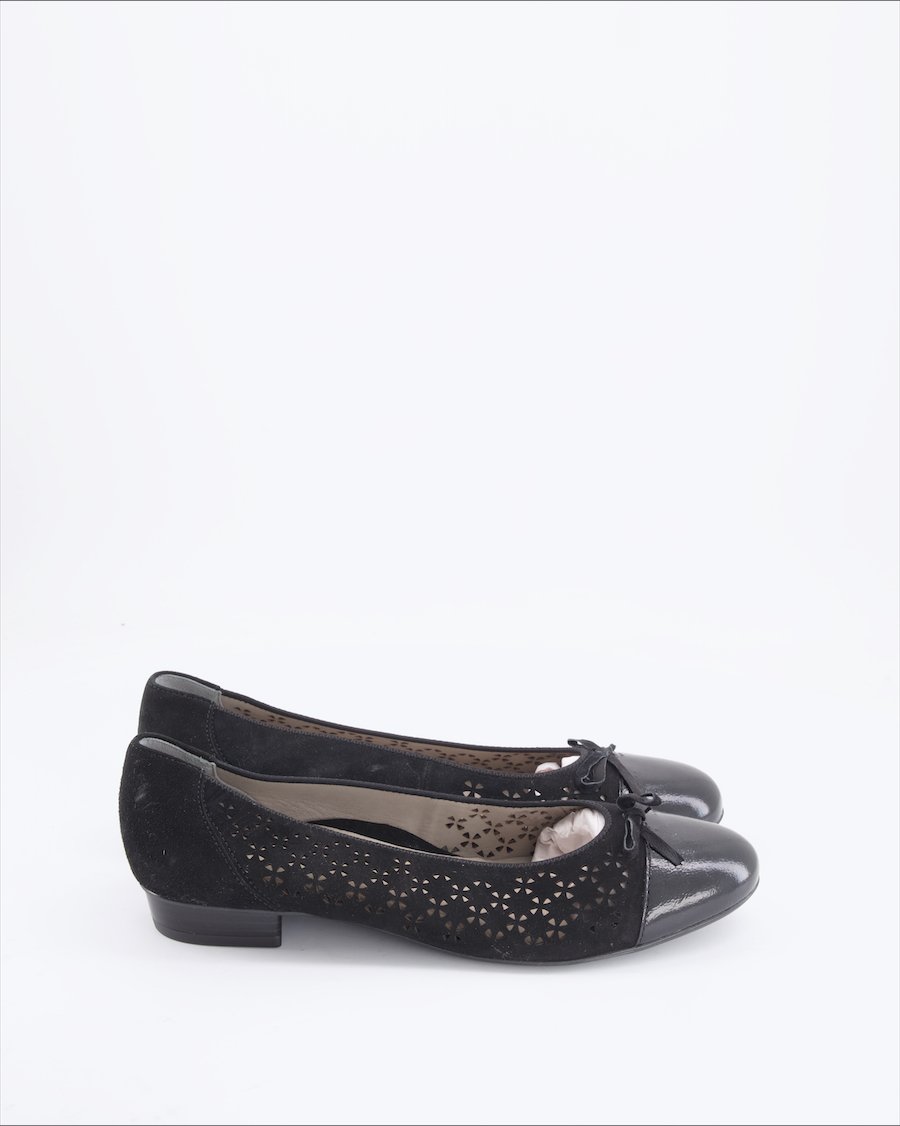 Ara Ballet Flat Suede Black Eu 41.5