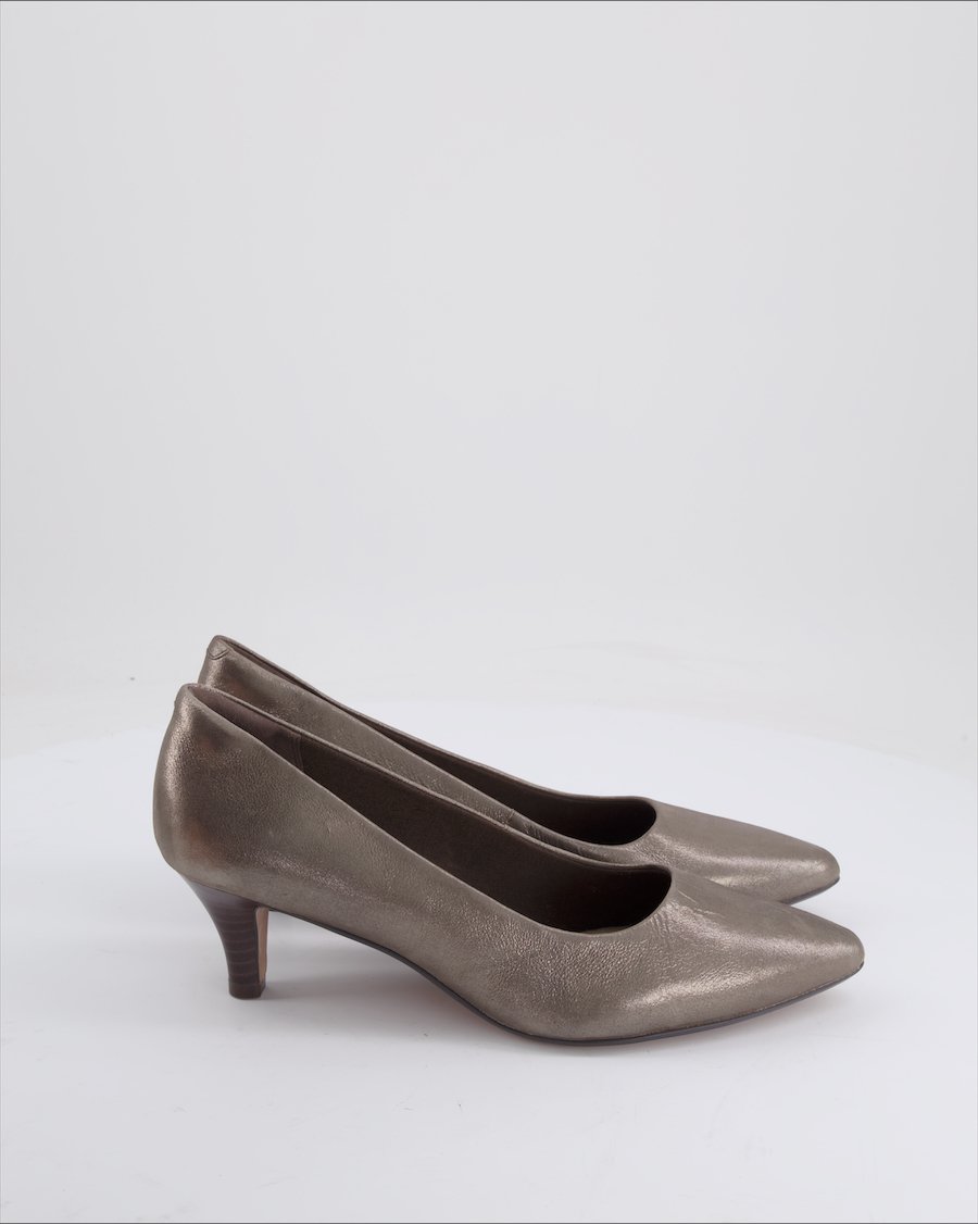 Clarks Heels Leather Bronze Eu 42