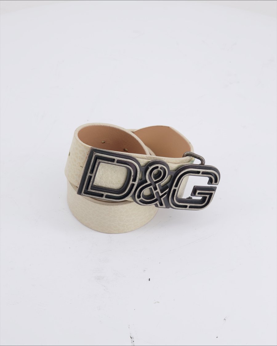 Dolce & Gabbana Belt Leather Beige