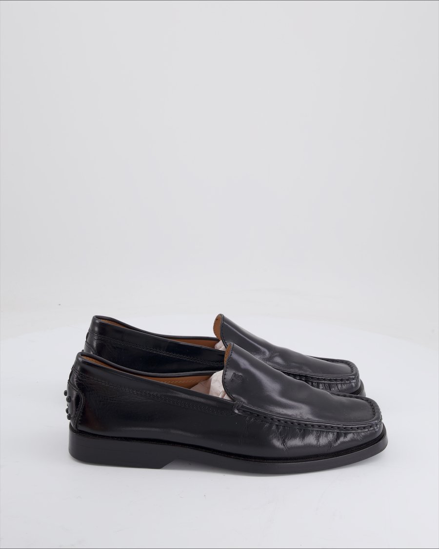 Tod's Flats Leather Black Eu 41