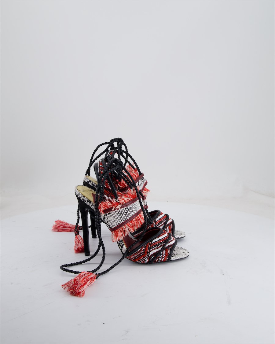 River Island Heels Cloth Red Eu 38