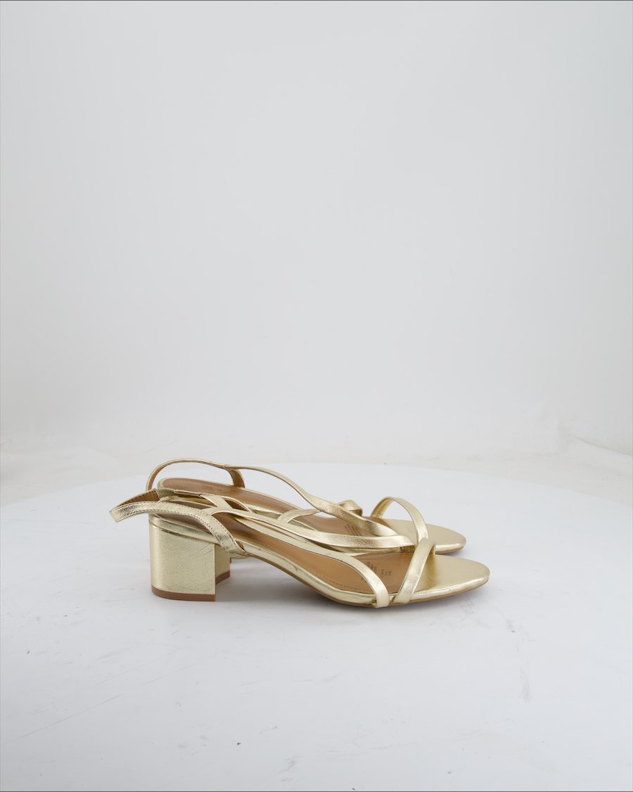 H&M Sandals Leather Gold Eu 40