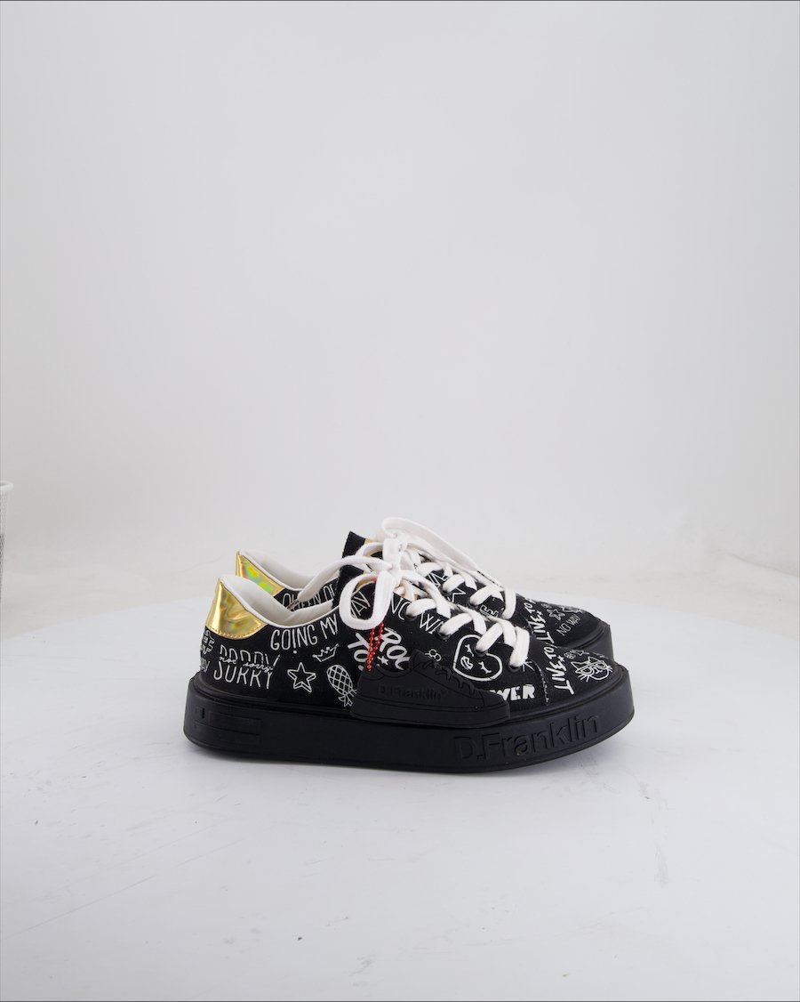D.Franklin Trainers Leather Black EU 38