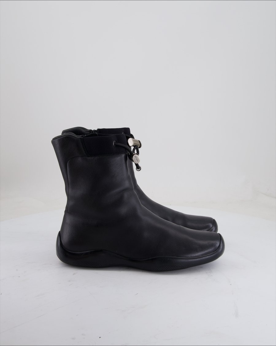 Prada Ankle Boots Leather Black Eu 37