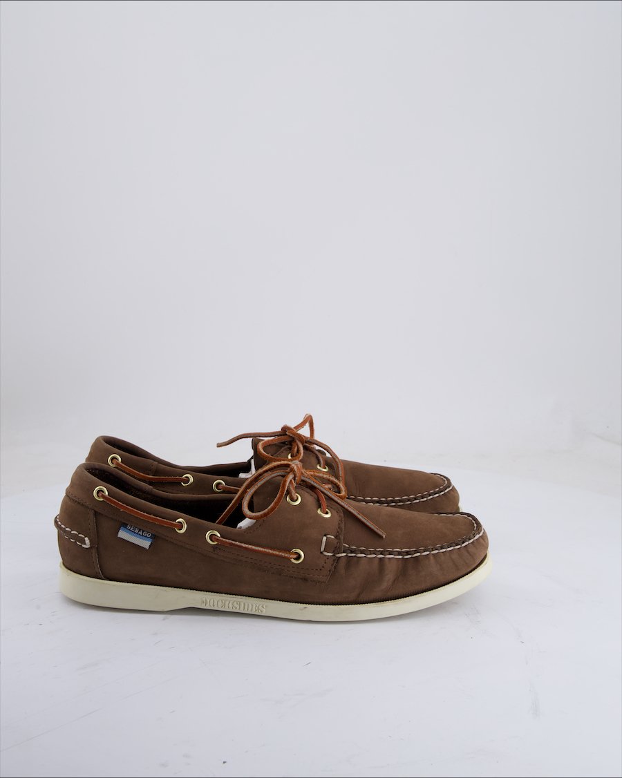 Sebago Flats Leather Brown Eu 45
