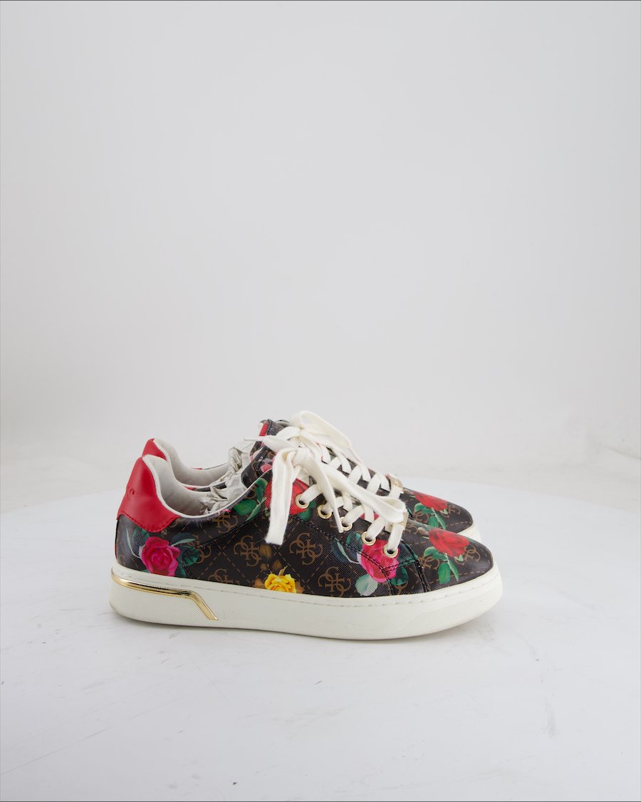 Guess Trainers Leather Brown Eu 38