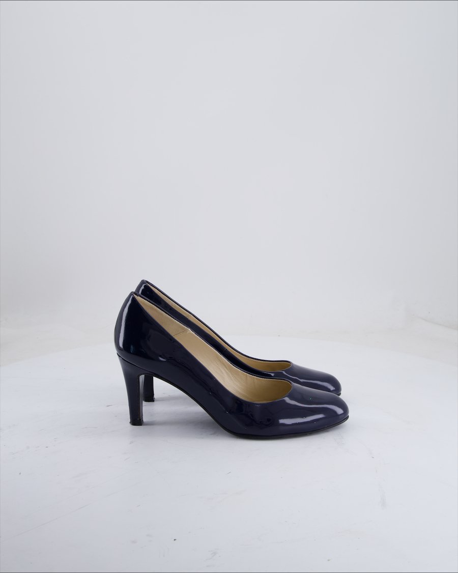 Navyboot Heels Leather Navy Eu 38.5