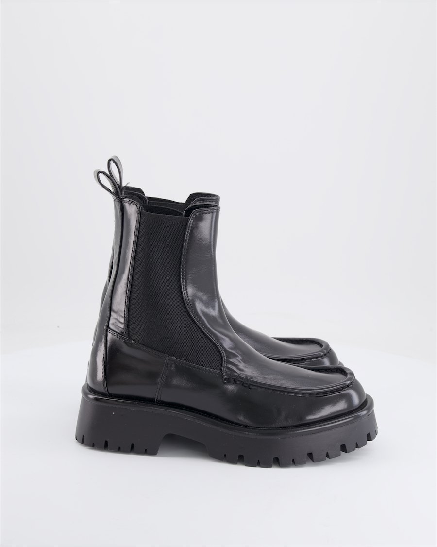 Zara Ankle Boots Leather Black EU 36