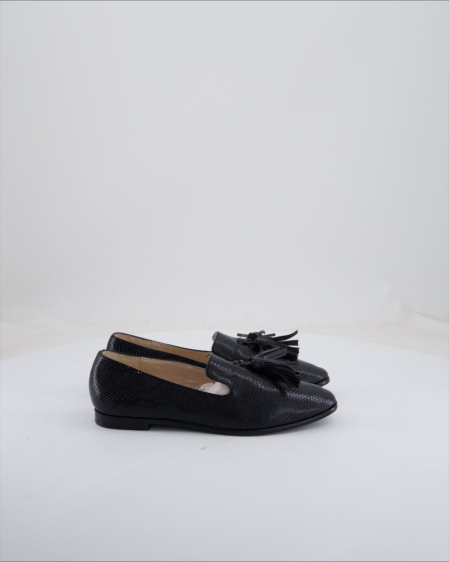 Zara  Flats Leather Black Eu 36