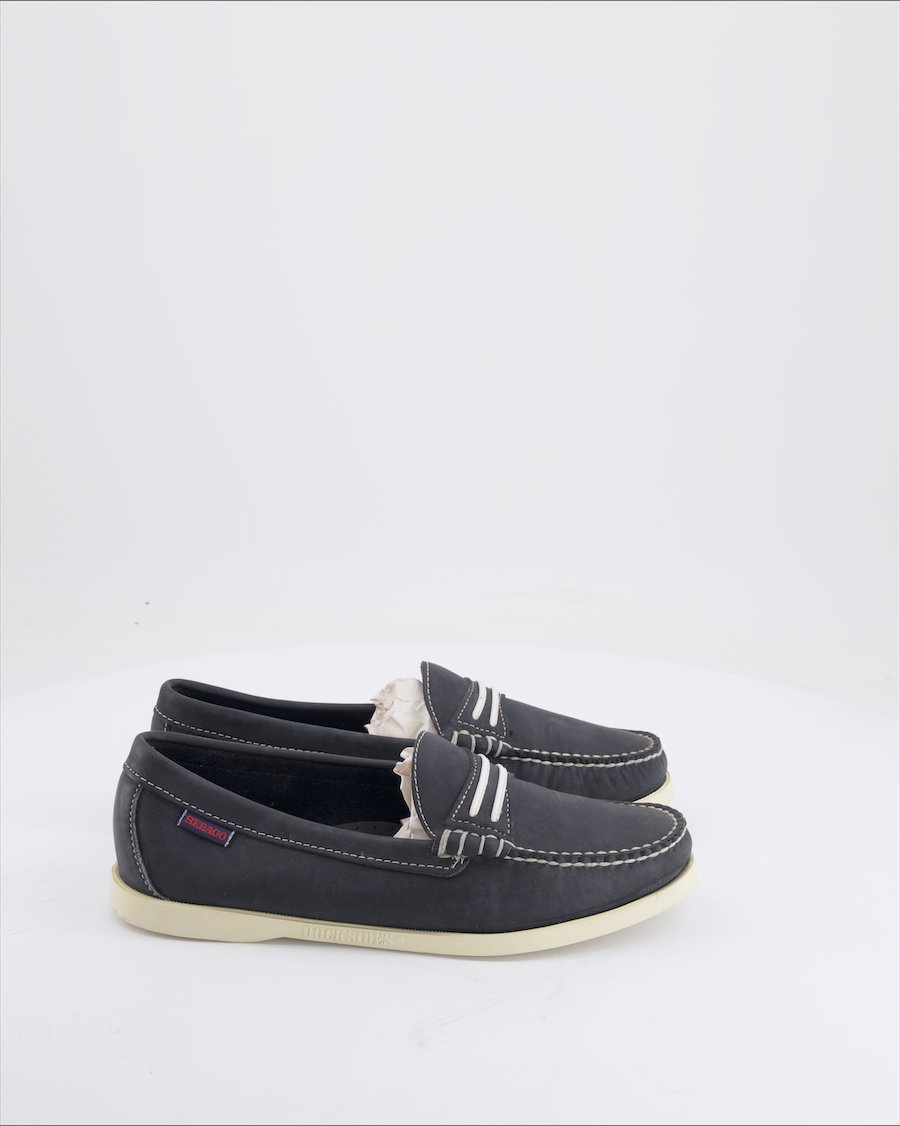 Sebago Flats Leather Anthracite Eu 41.5