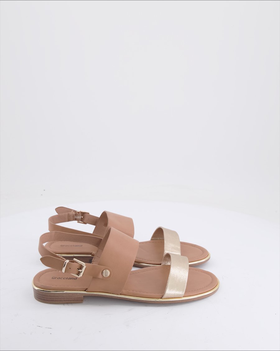 Graceland Sandals Leather Camel Eu 40