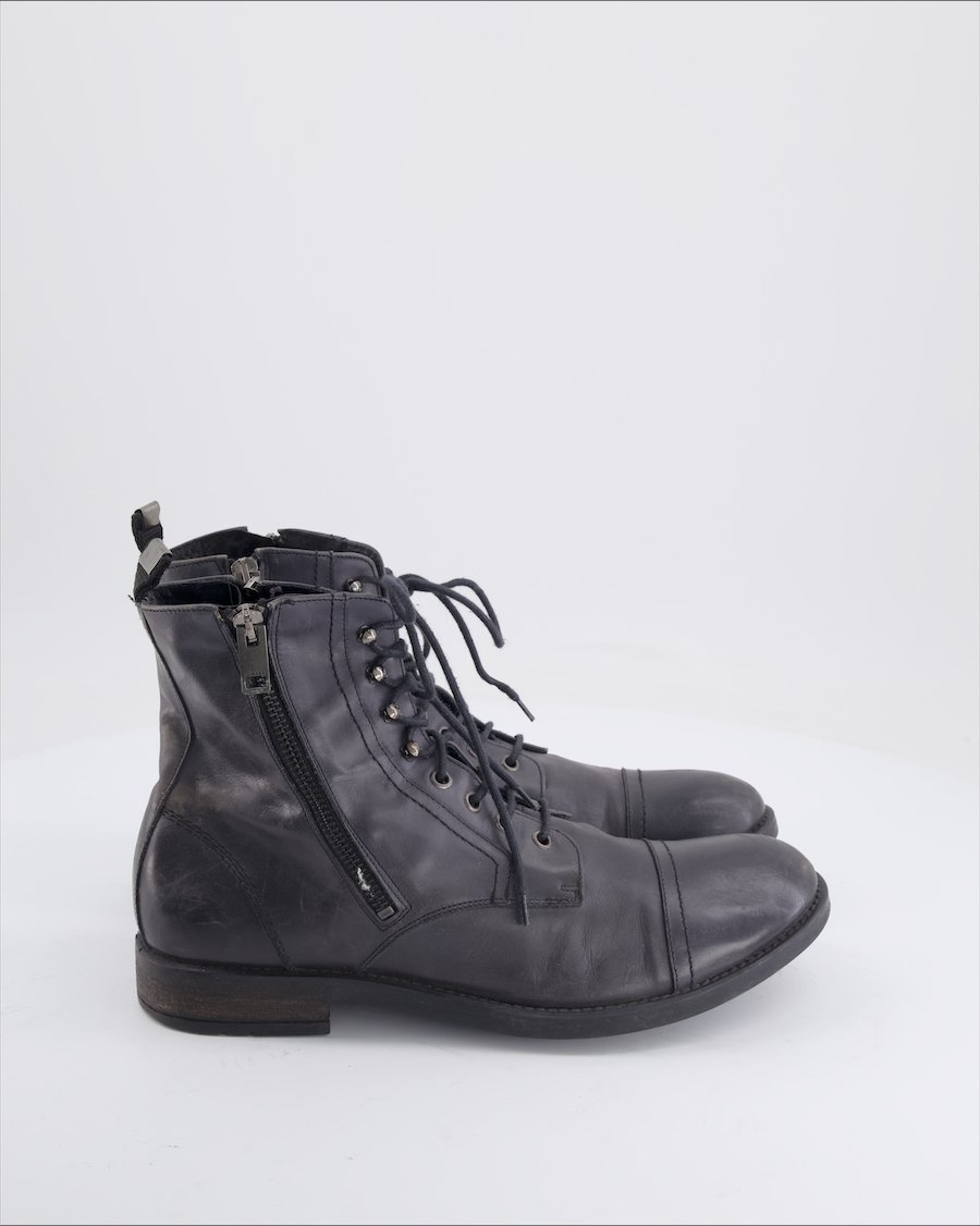 Diesel Ankle Boots Leather Blue Eu 40