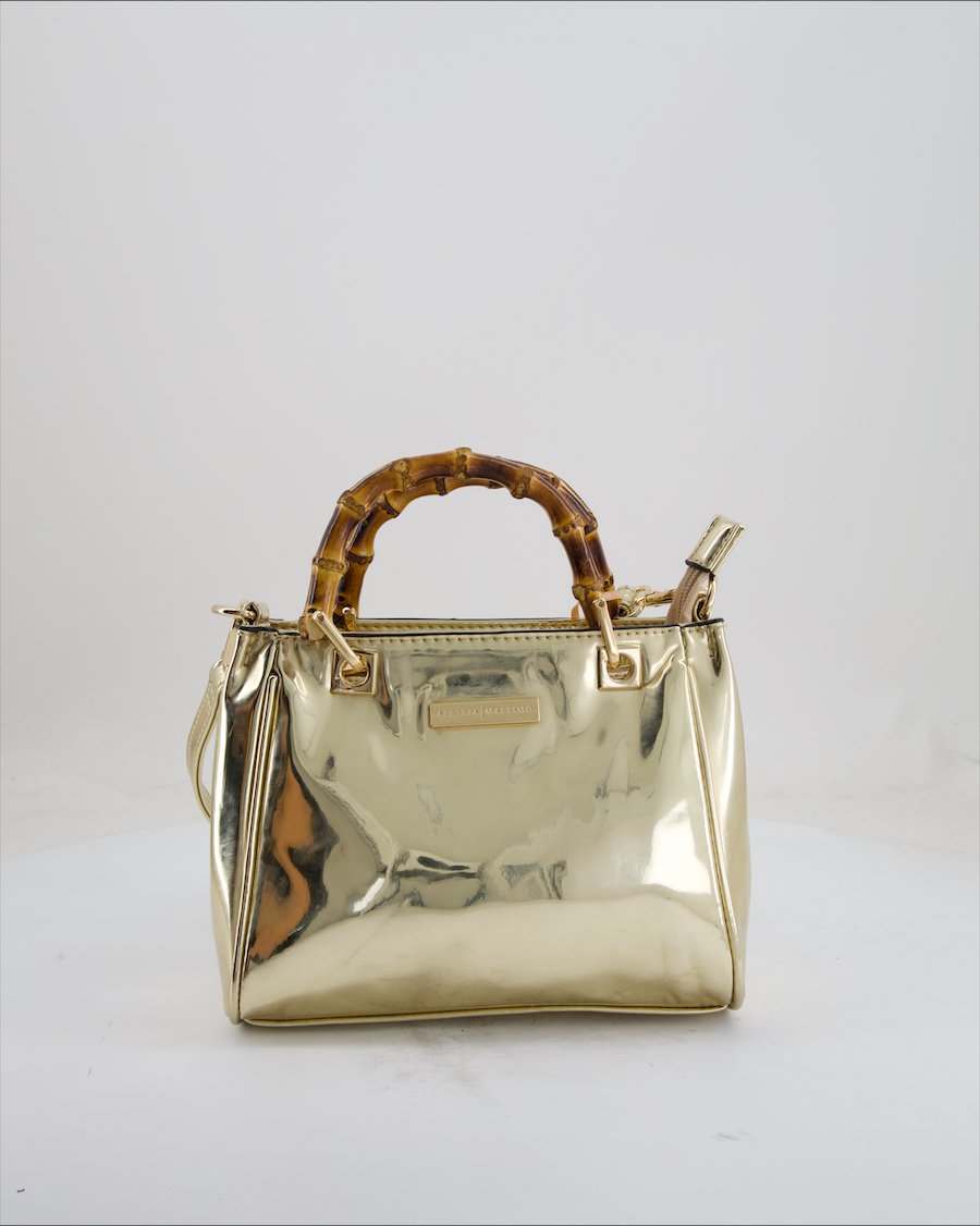 Alessia Massimo Handbag Plastic Gold