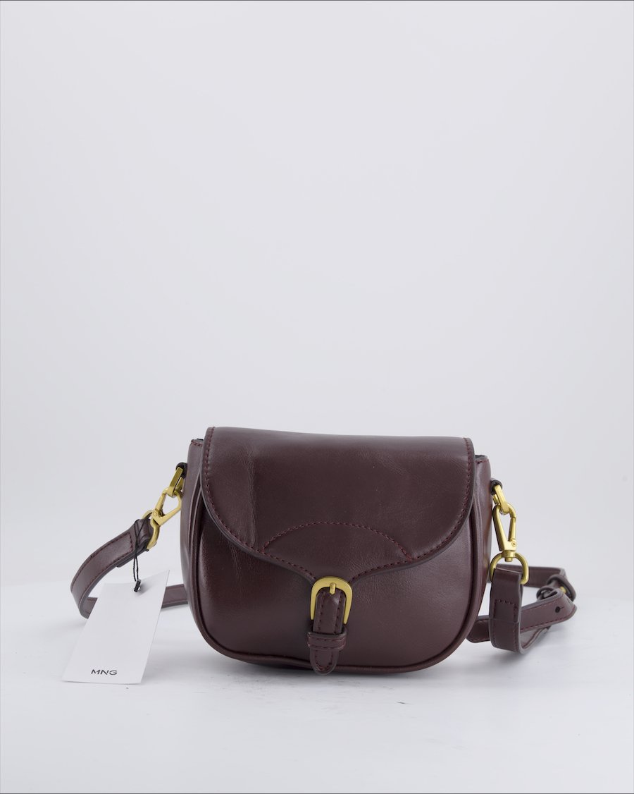 Mango Crossbody bag Polyurethane Burgundy