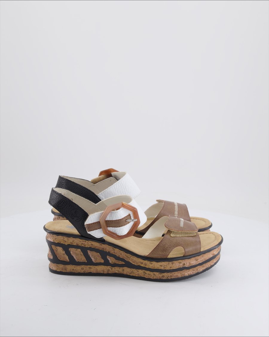 Rieker Sandals Leather Brown Eu 41