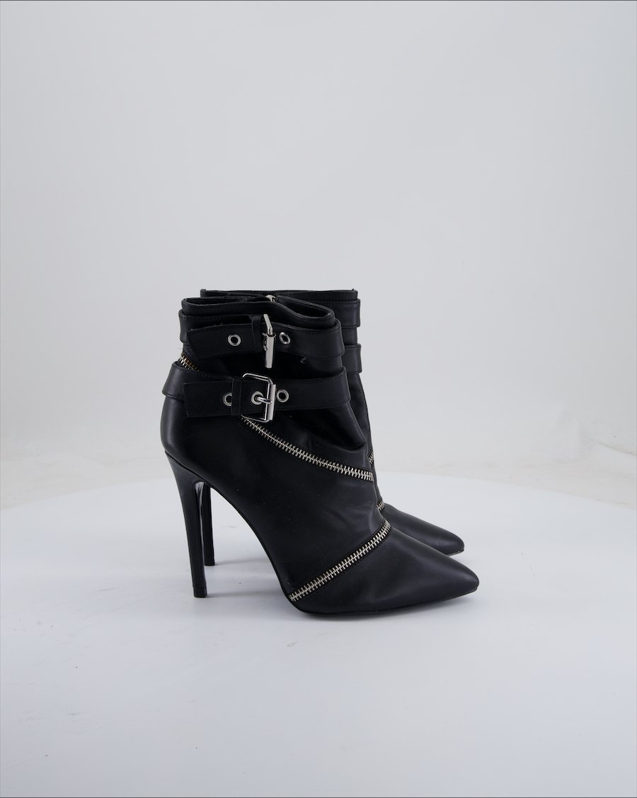 Zara Ankle Boots Polyurethane Black Eu 38