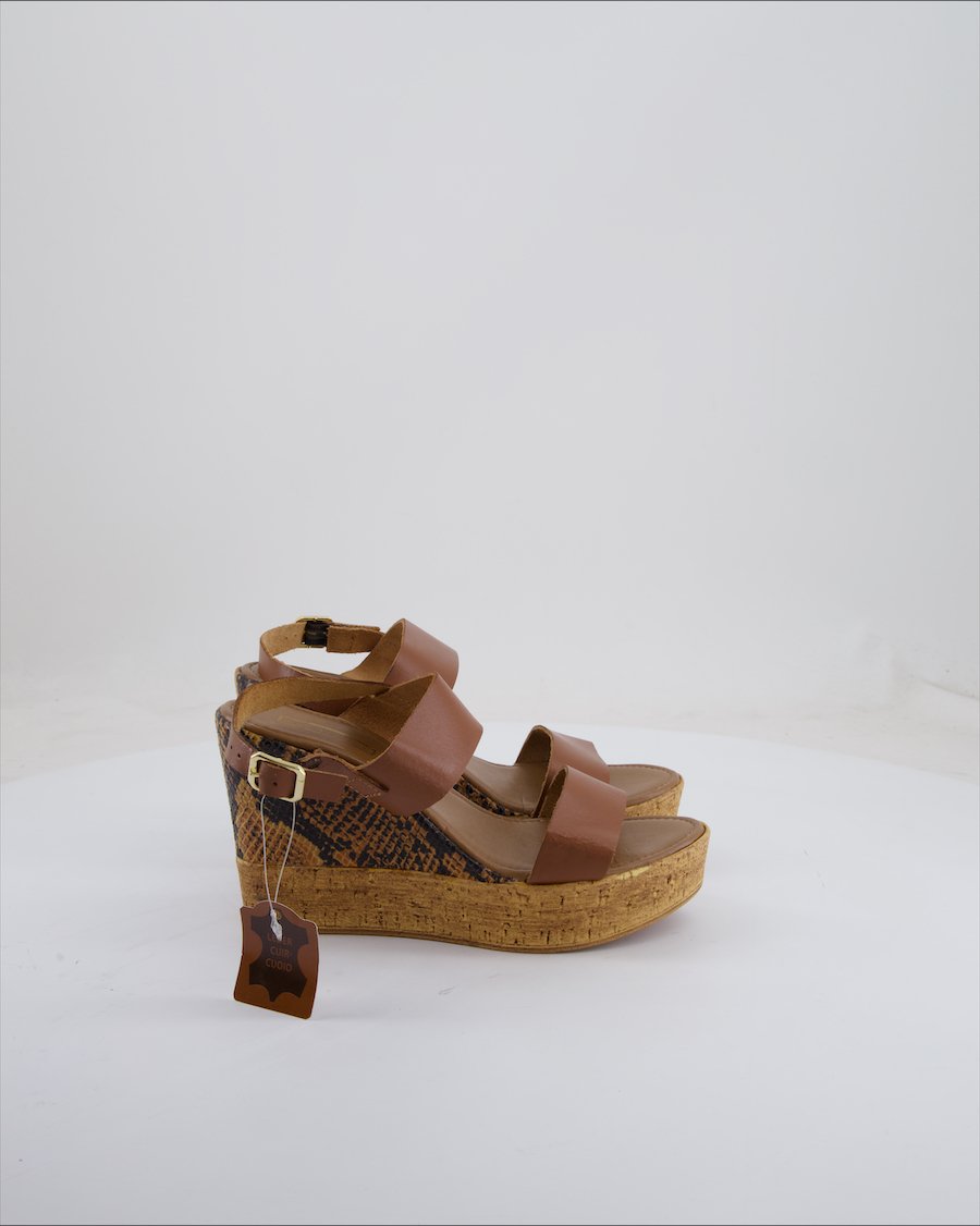 5Th Avenue Heels Leather Brown Eu 37