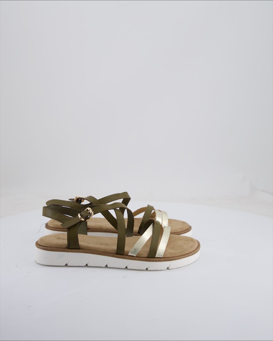 Graceland Sandals Leather Khaki Eu 40