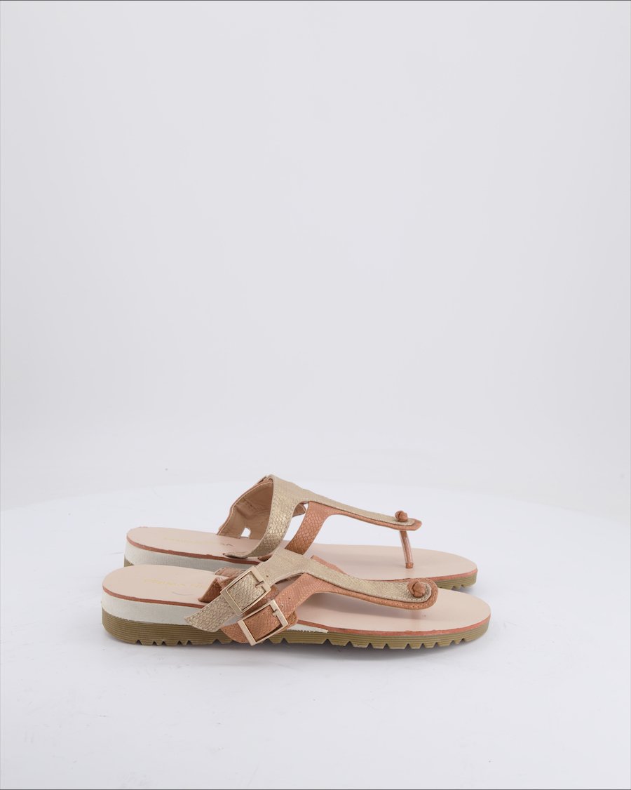 Prima Riga Sandals Leather Gold Eu 38