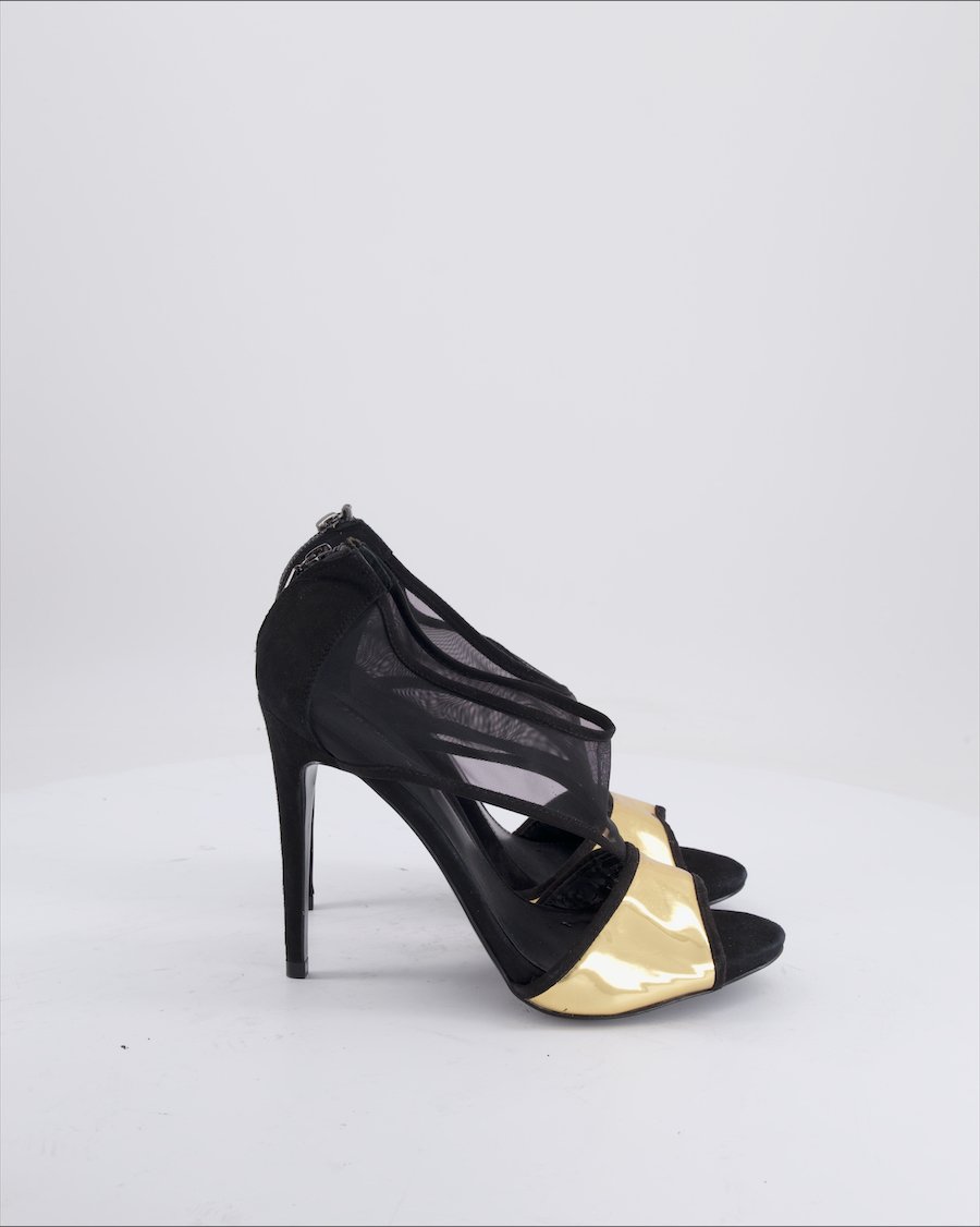 Zara Heels Suede Black Eu 40