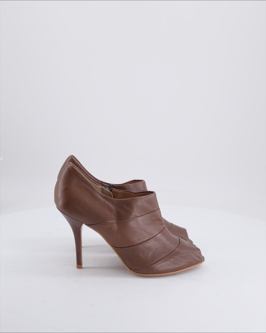 Zara Ankle Boots Leather Brown Eu 39