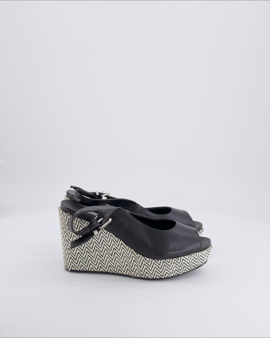 Francescomilano Sandals Leather Black Eu 37