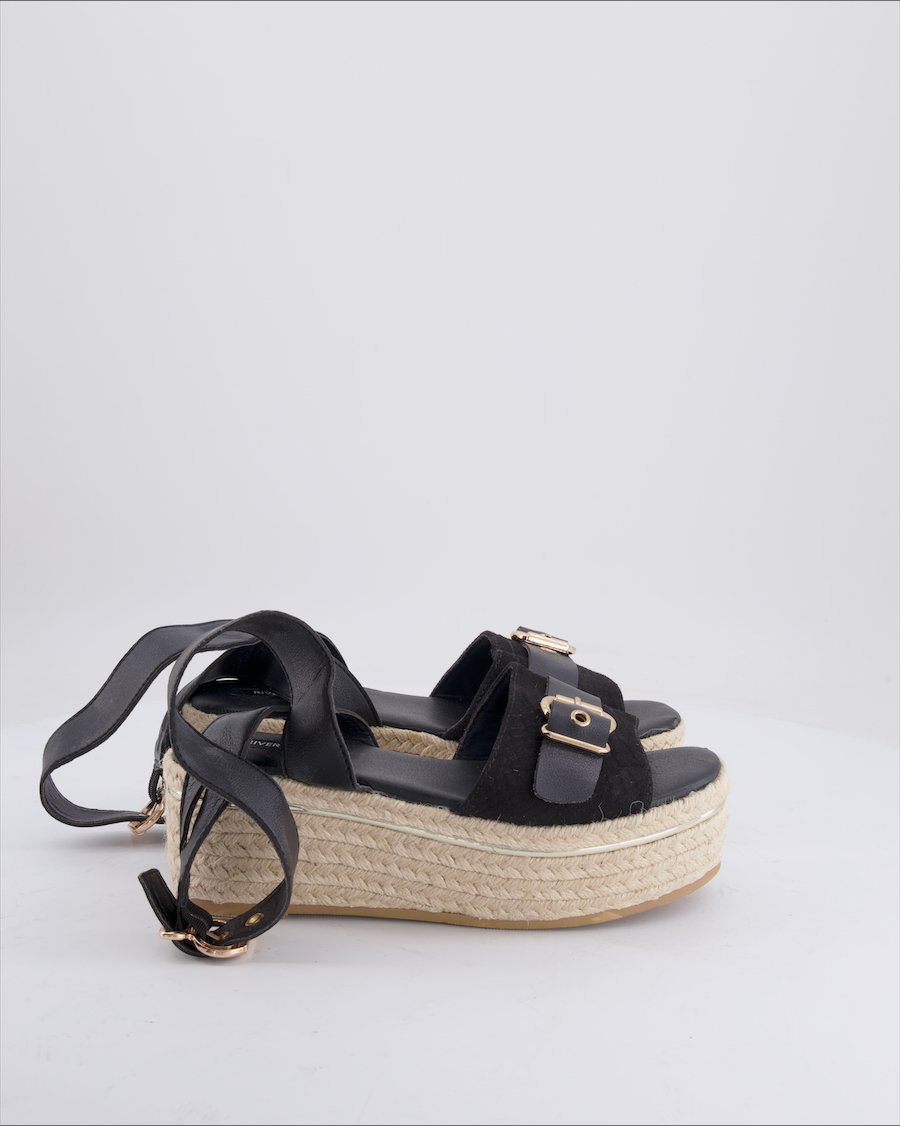 River Island Sandals Leather Black Eu 38