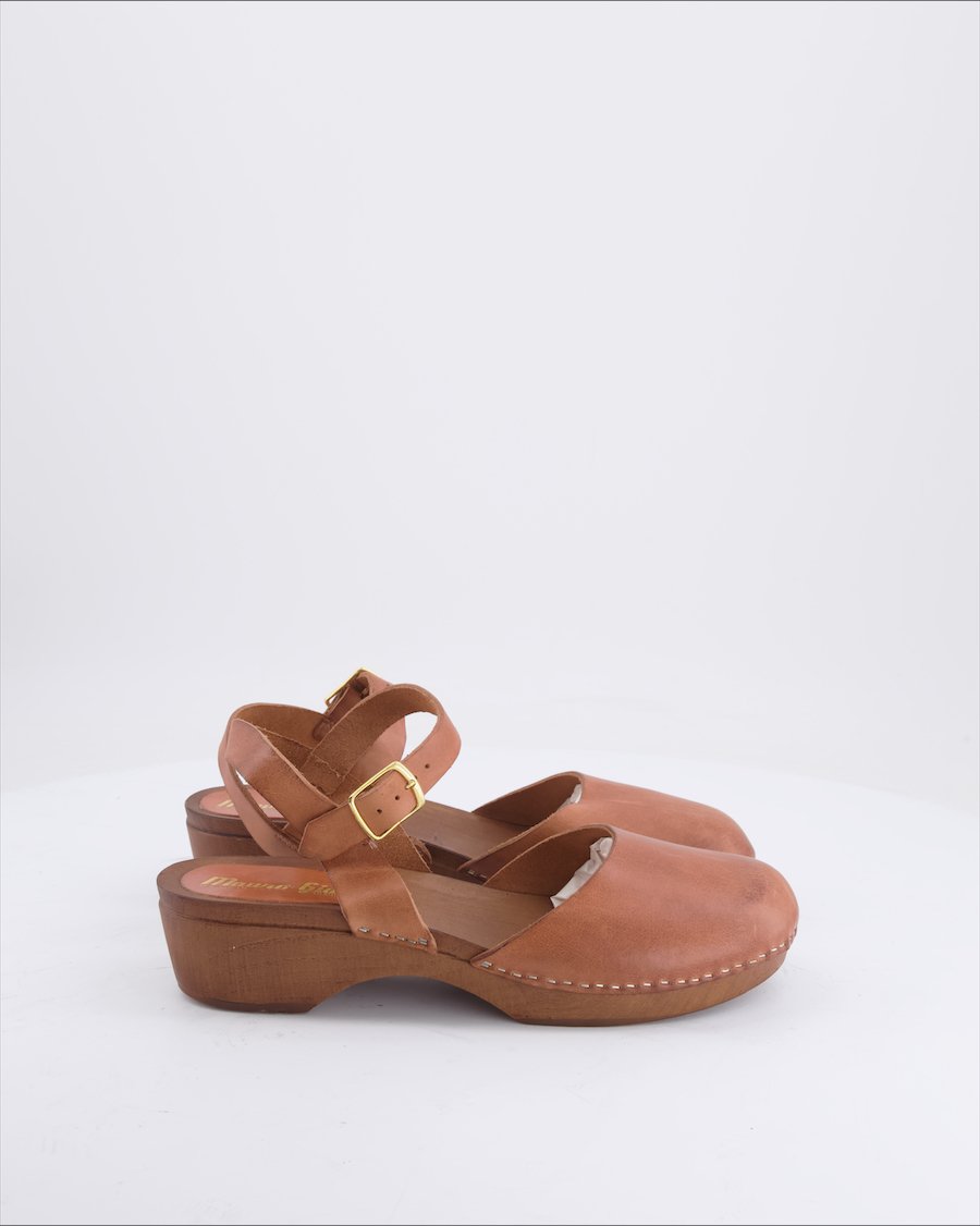 Mauro Giuli Sandals Leather Brown Eu 40