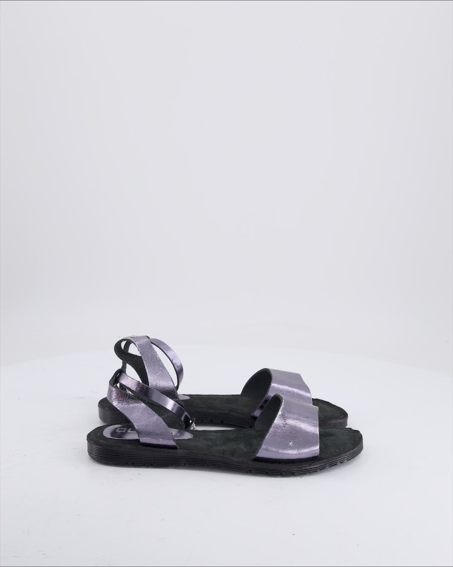 Cube Sandals Leather Metallic Eu 37